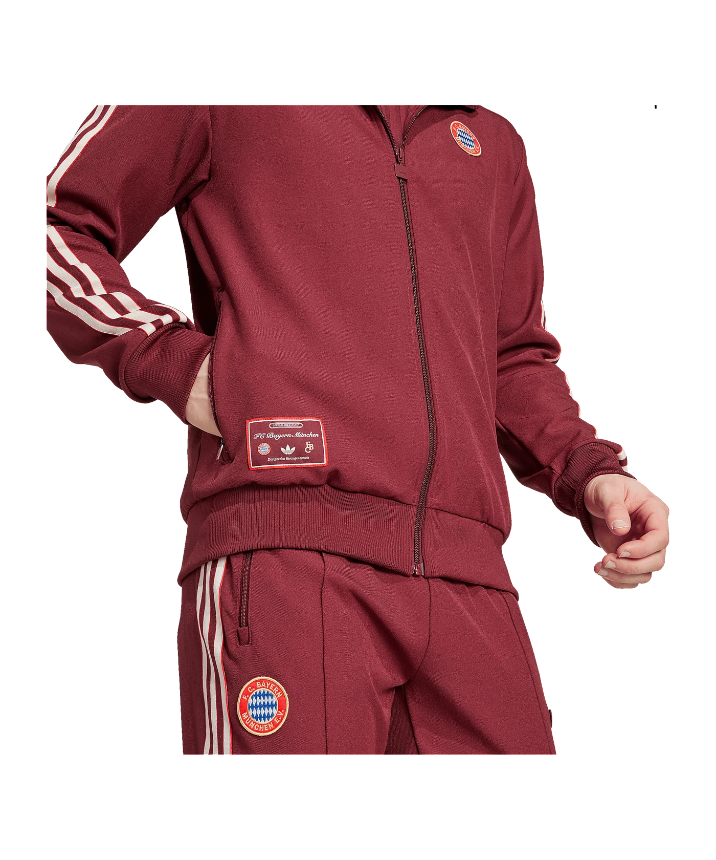 adidas FC Bayern München Terrace Icon Trainingsjacke Rot