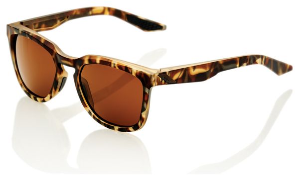 Lunettes 100% Hudson Matte Black Havana / Ecran Bronze
