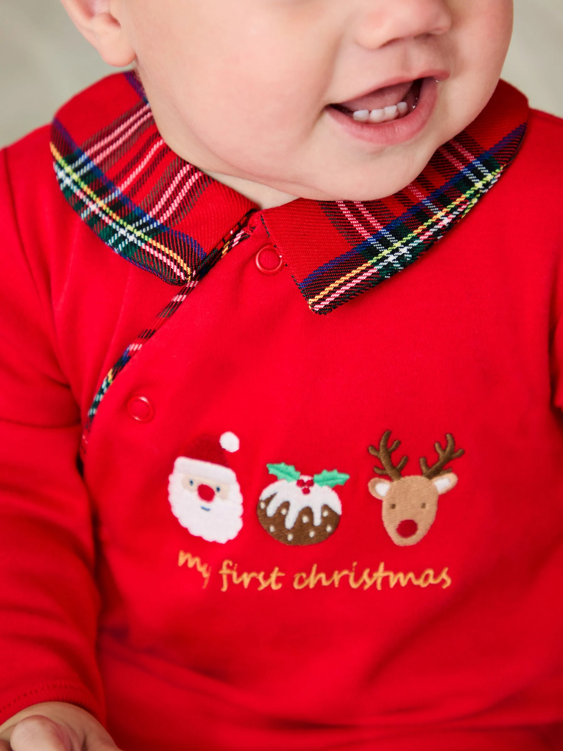 JoJo Maman Bébé geruite My First Christmas babypyjama