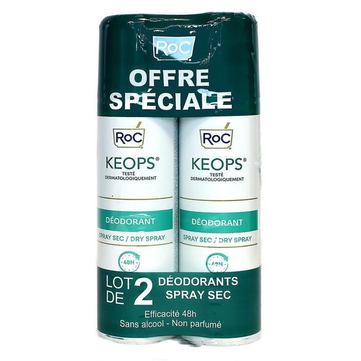 Keops déodorant spray sec 2x150ml
