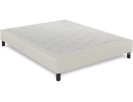 TEMPUR - Sommier 140 x 190 Prestige 20cm fixe 140x190cm simili ivoire D60