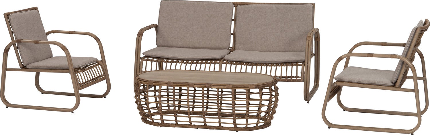 Intratuin 4-zits loungeset Jade naturel
