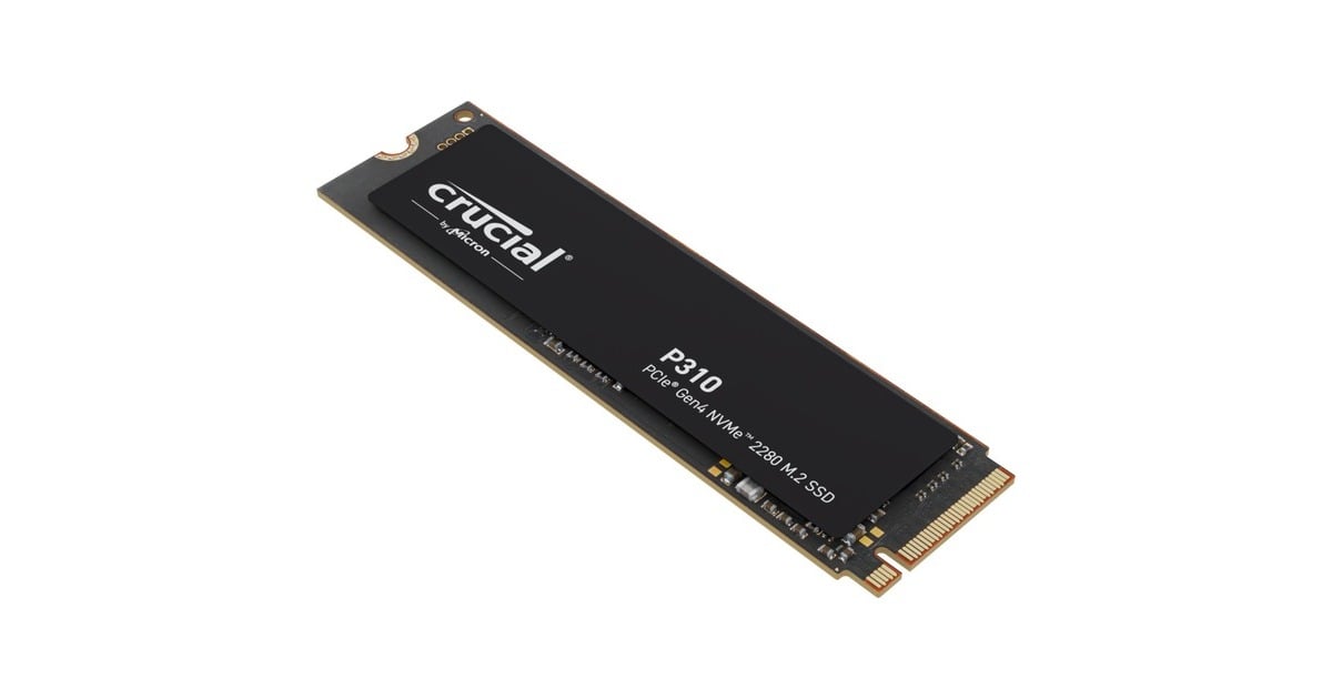 CrucialP310 1 TB SSD  (Zwart, CT1000P310SSD8, PCIe Gen 4.0 x4, NVMe 2.0)
