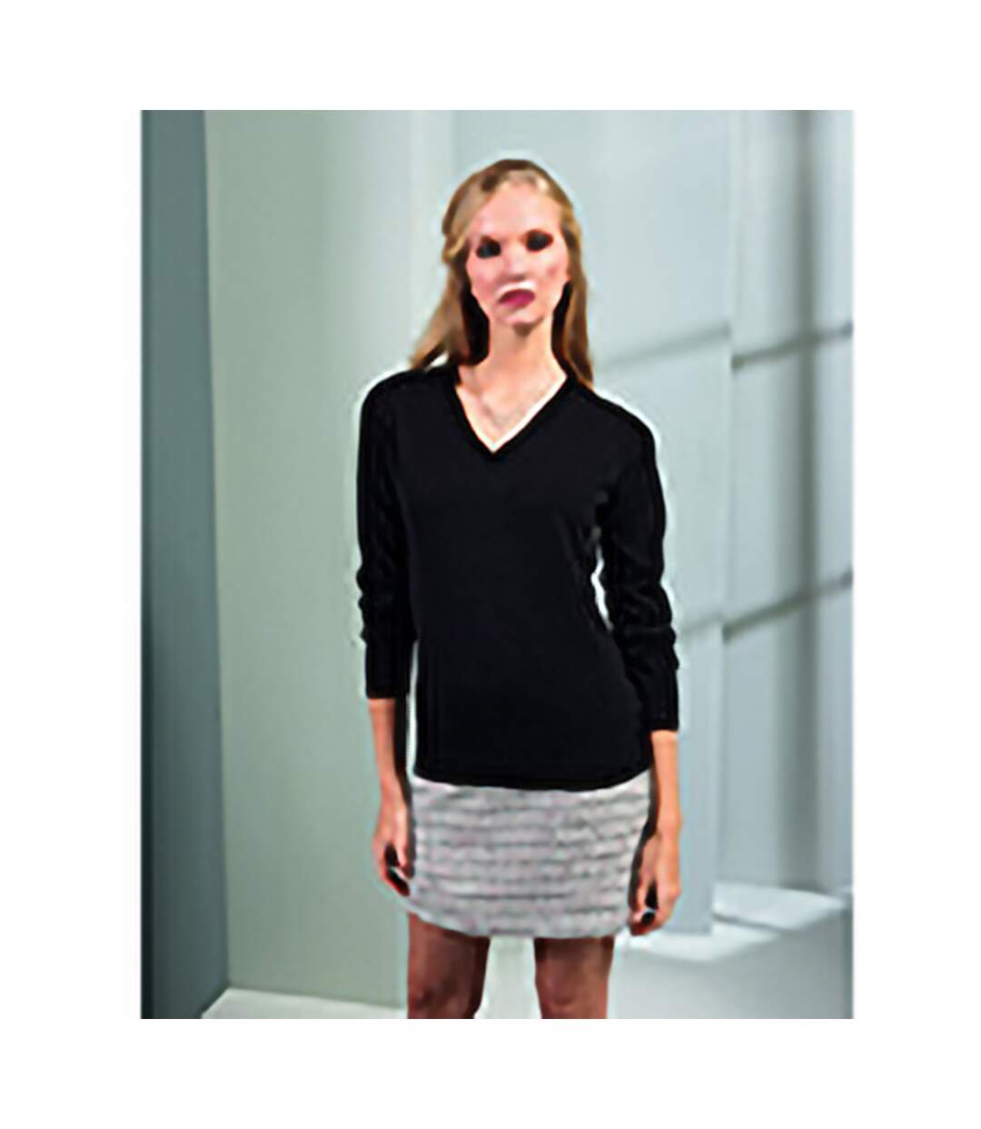 Premier - Pull à col en V - Femme (Noir) - UTRW1132