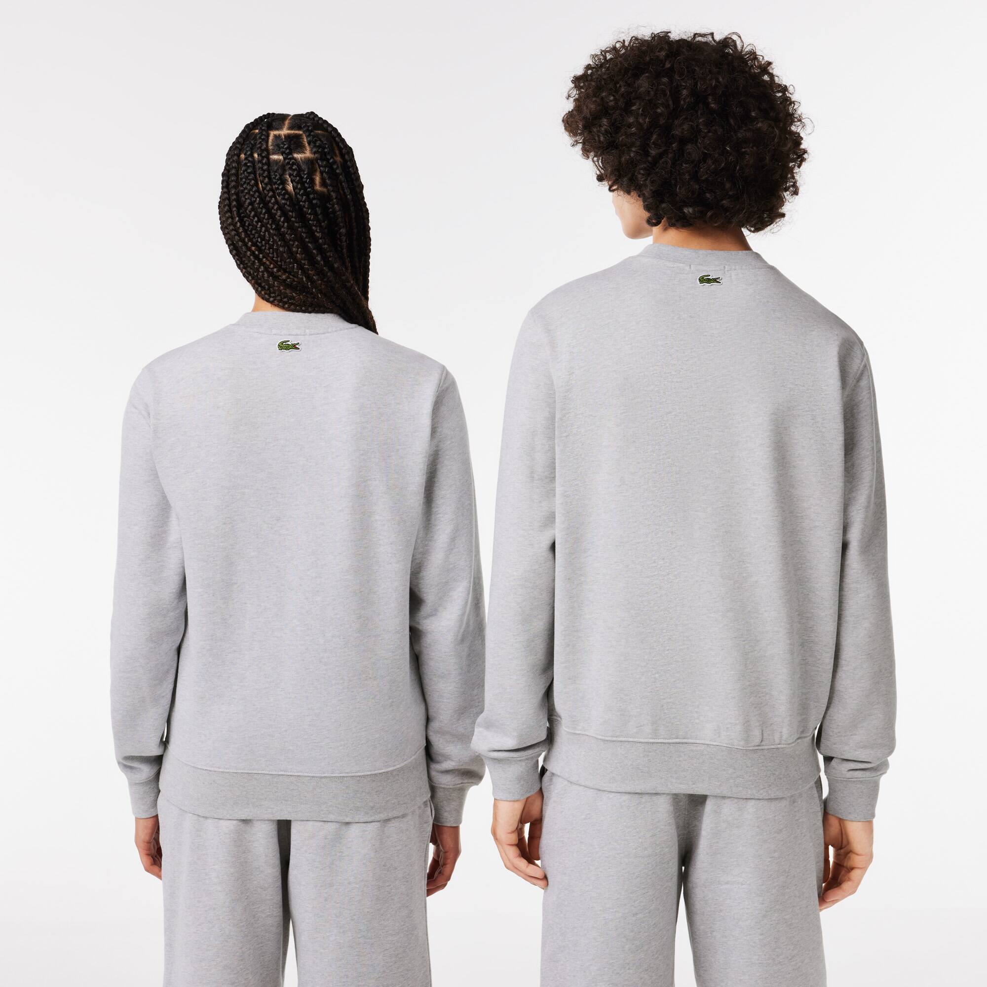 Jogger Sweatshirt aus Baumwoll-Fleece mit Logo Sweatshirts - Grau - Lacoste - Unisex