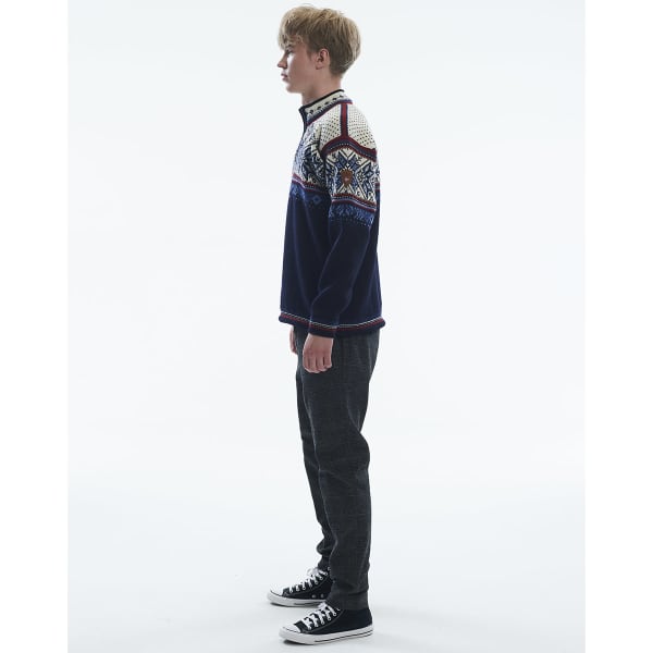 Pull DALE OF NORWAY VAIL M SWEATER MIDNIGHTNAVY REDROSE OFFWHITE