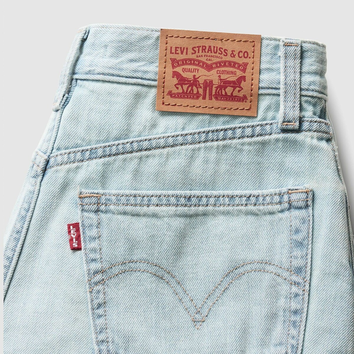 LEVI'S<br>Shorts folgados de cintura alta em mistura de linho