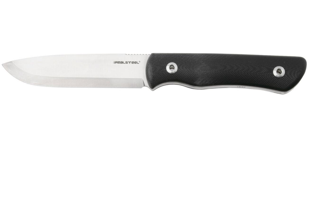 Real Steel Bushcraft Plus II Scandi 3721S Black G10, bushcraftmes