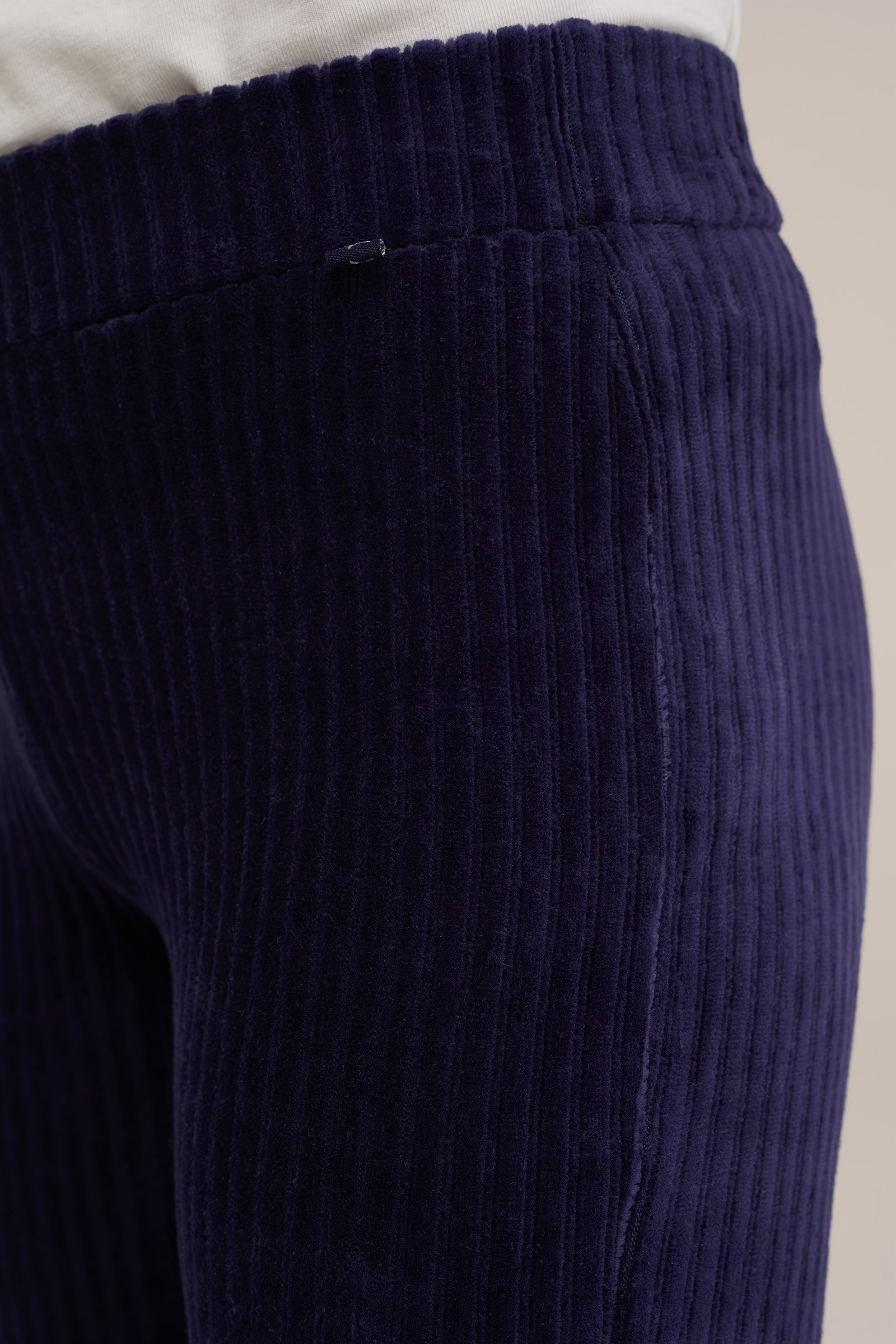 Meisjes velvet flared legging van ribstof WE Fashion Donkerblauw