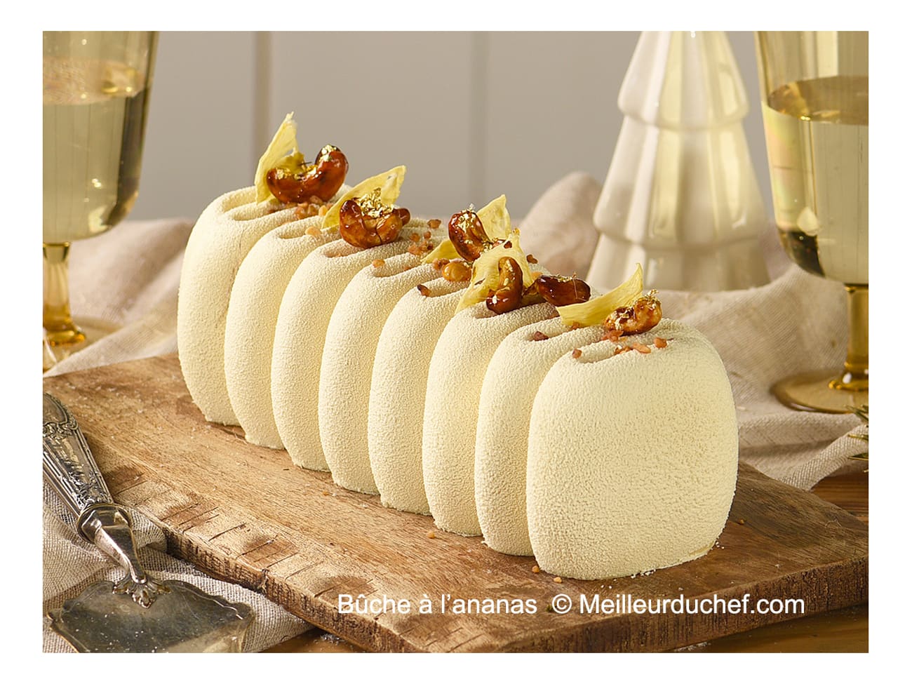 Moule à bûche silicone - Crème - 25 x 8,4 cm - Pavoni