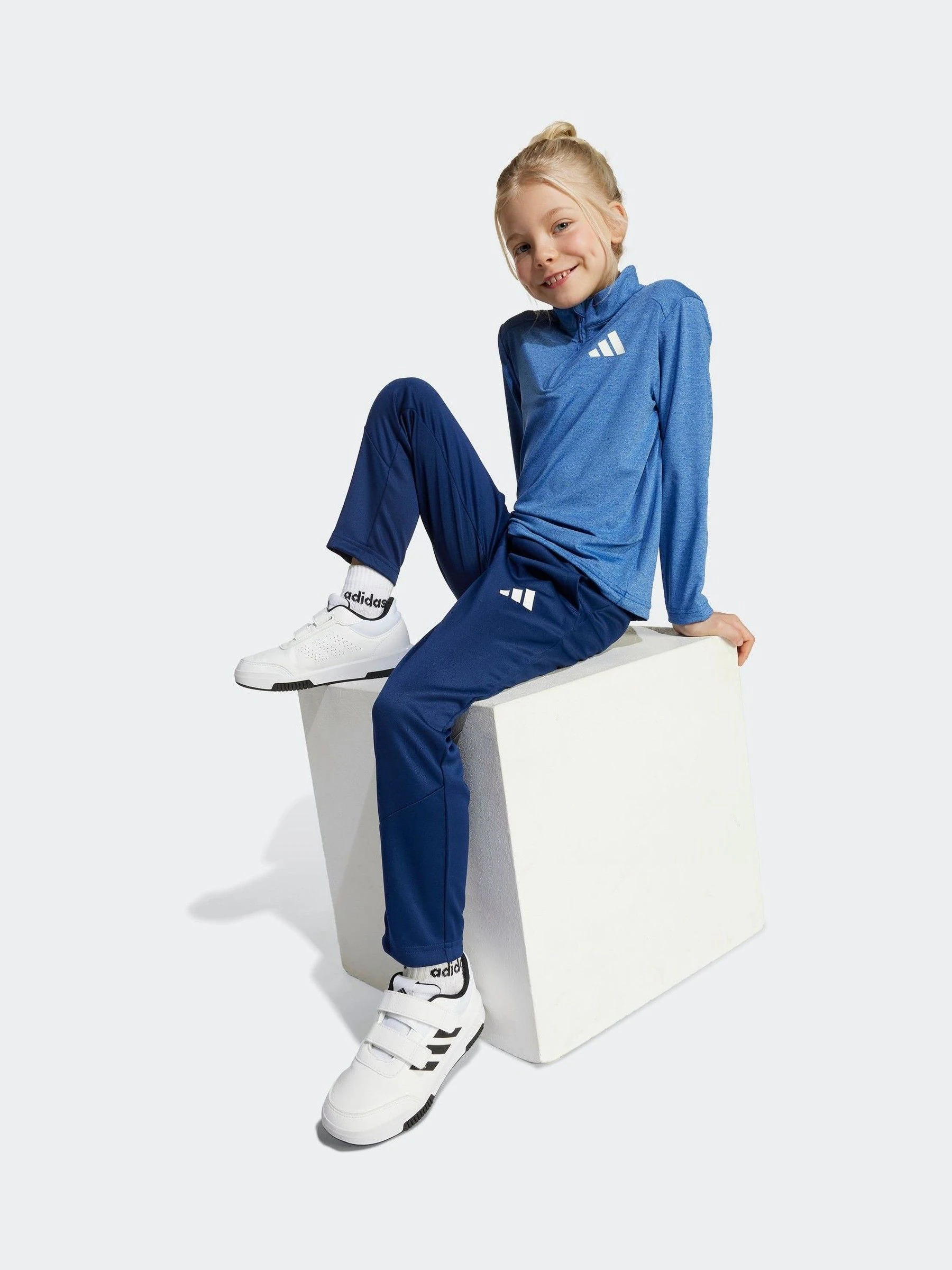 adidas Quarter Zip and Jogger Sports Set Little Kids
