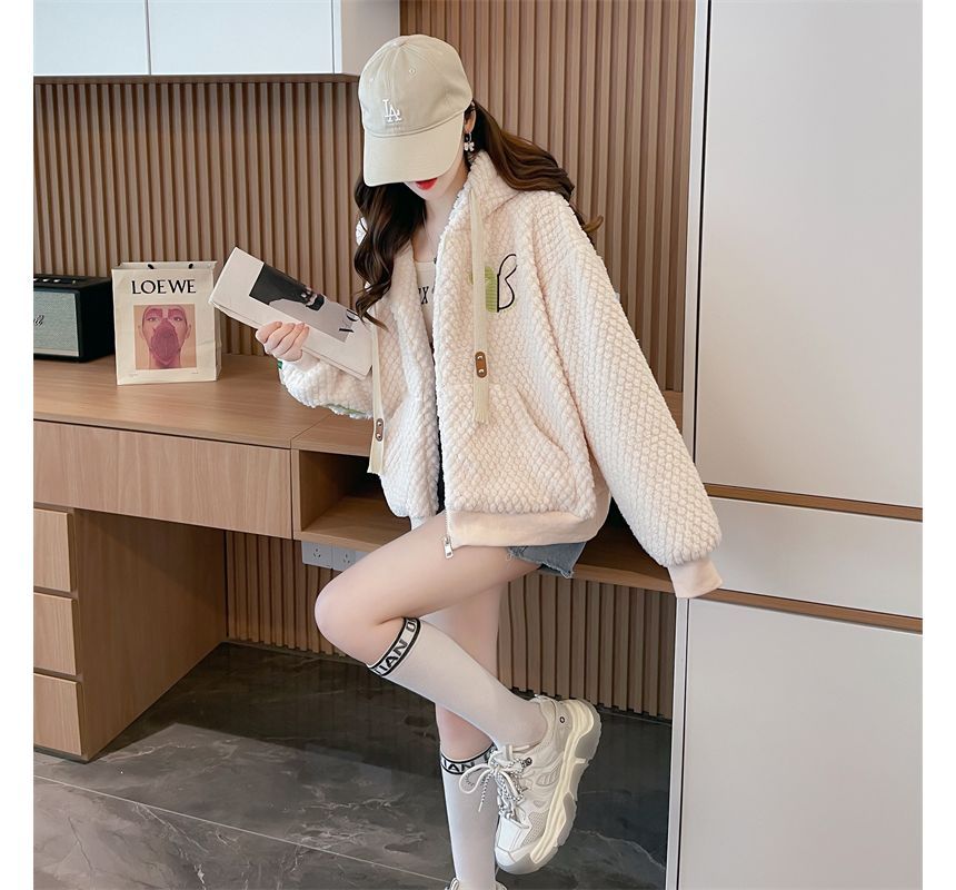 Jewie - Konijnenfleece hoodie met rits