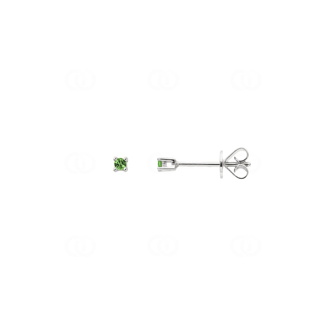 Ohrstecker 750/18 K Weissgold mit grünen Granaten