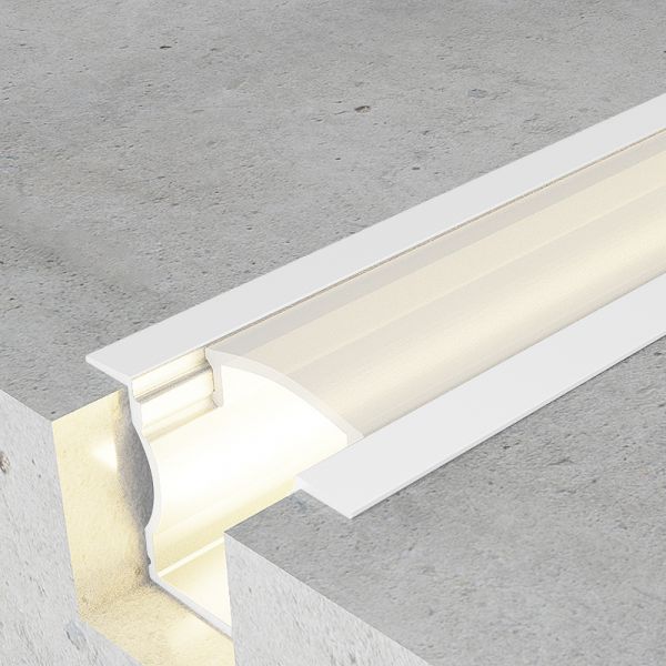 Ledme Perfil de Alumínio High Com Abas Branco Lacado 2 Metros