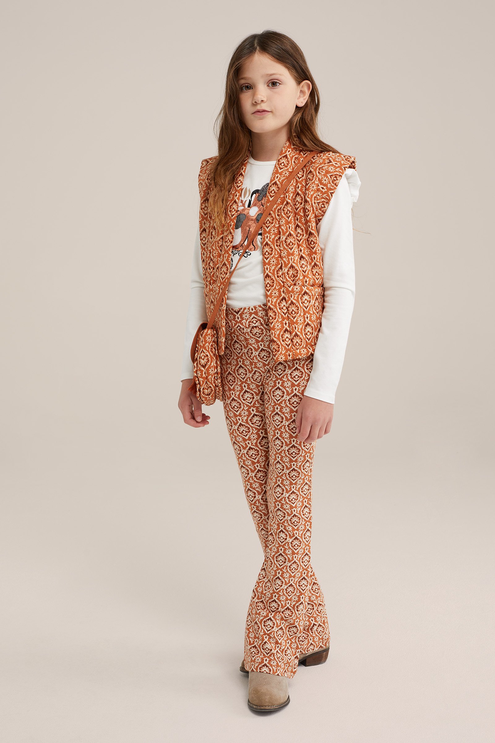 Meisjes tas met dessin WE Fashion Oranje