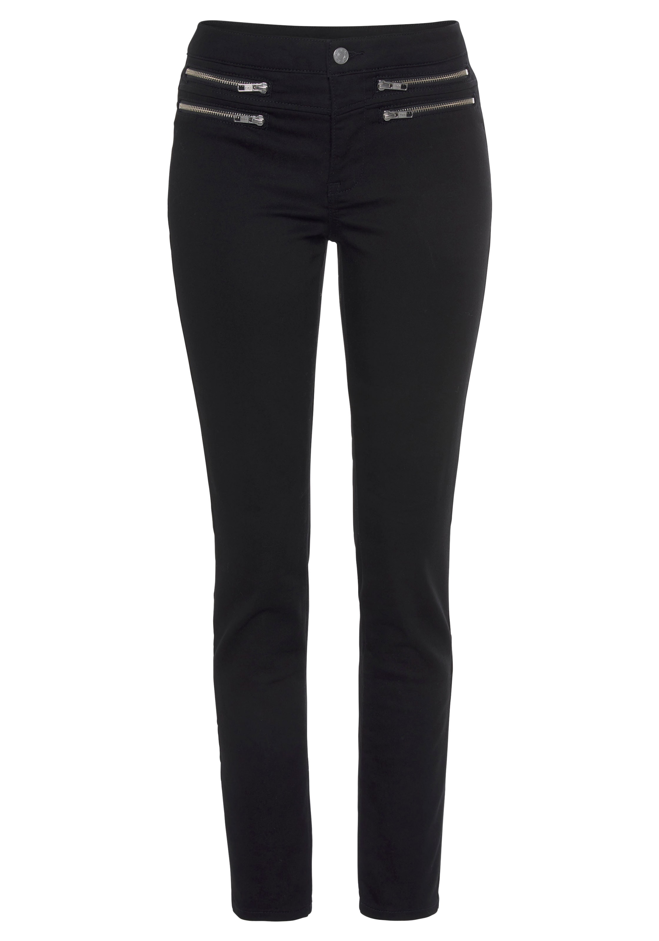 Vivance Jeggings  mit Zipperdetails, elastische Skinny-Jeans, Basic