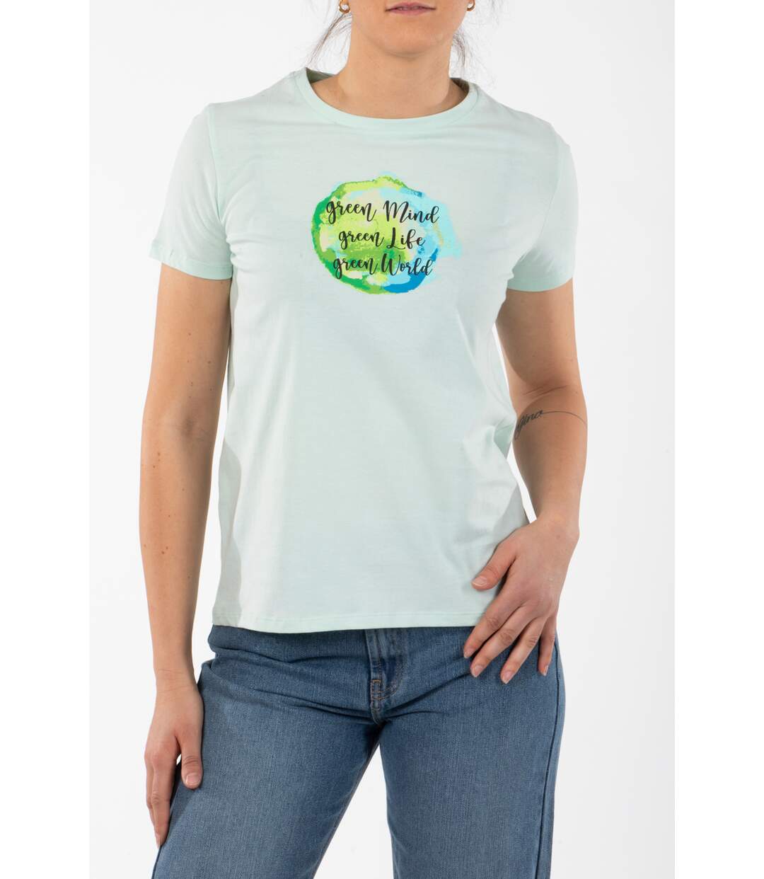 T-shirt coton bio NAILA9 VERT
