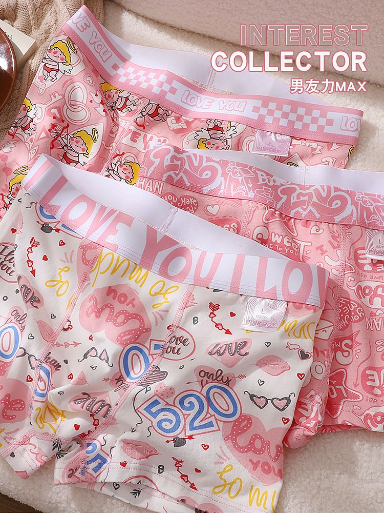 Pancherry - Cartoon Print Boxershorts / Set