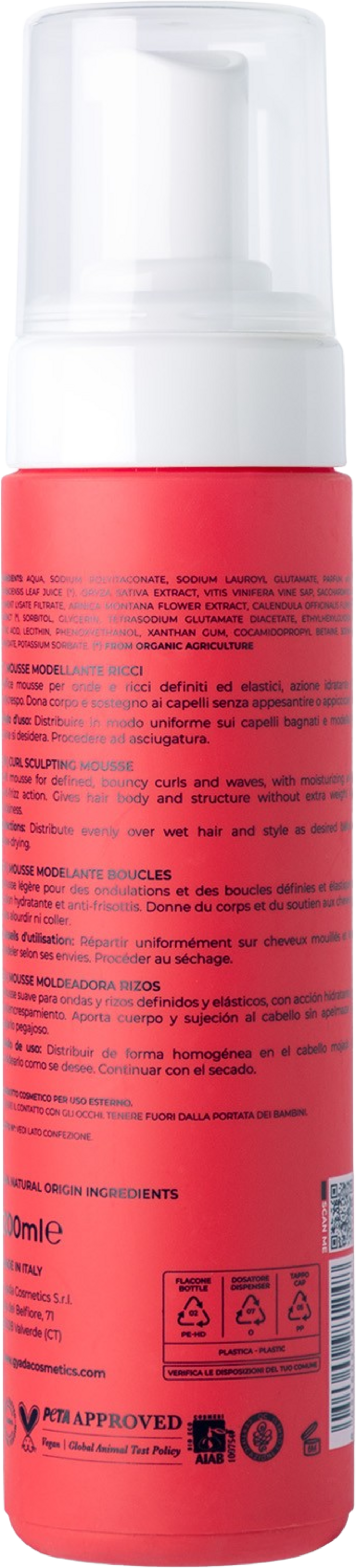 GYADA Cosmetics  Modellierendes Locken-Mousse, 200 ml