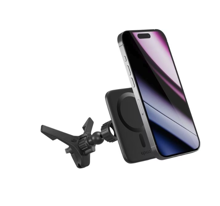 (15W) MagSafe Auto KFZ Halterung für Lüftungsgitter Qi2 Wireless Fast Charging Ladestation (9915101300252) - Schwarz