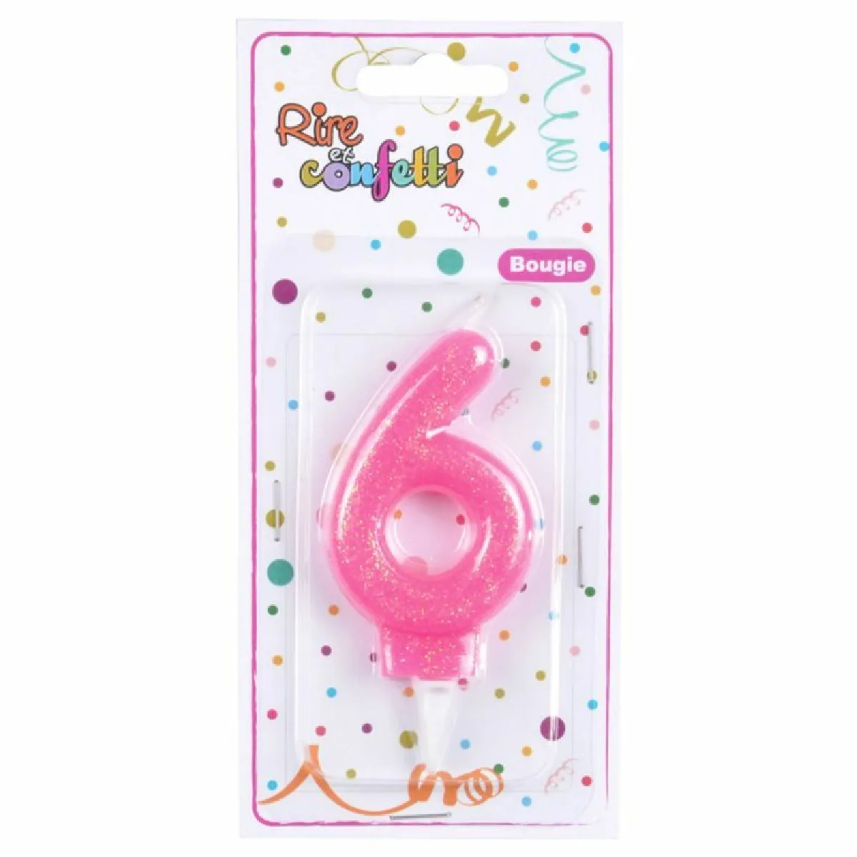 Paris Prix Bougie d'Anniversaire Chiffre 6 - Rose