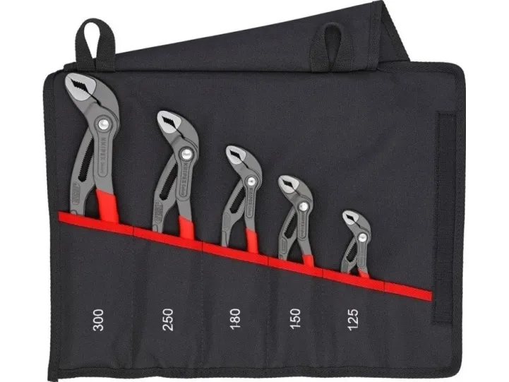 KNIPEX Cobra - Tunge og rilletangssæt - 5 stykker - i foldepose