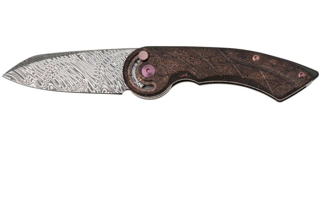 Fox Knives Radius FX-550 DGCFR Grabak Damasteel, Space Coral Fatcarbon Carbonfiber, zakmes