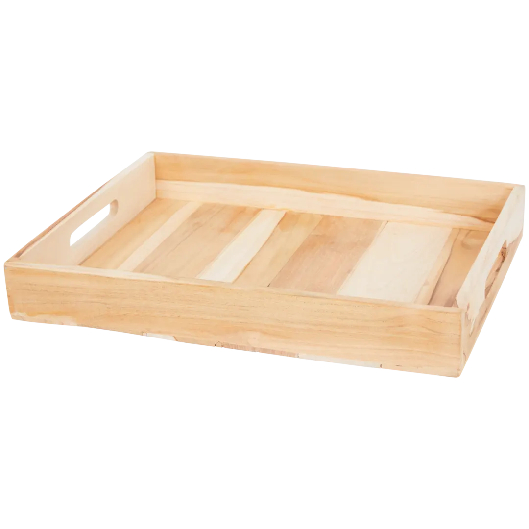 Teakhouten dienblad 39 x 29 cm