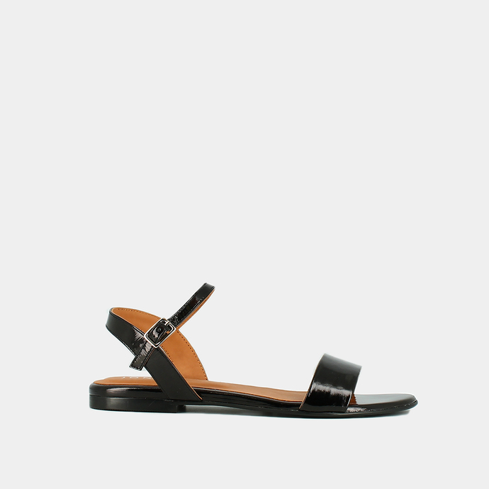 Sandales  en vernis noir