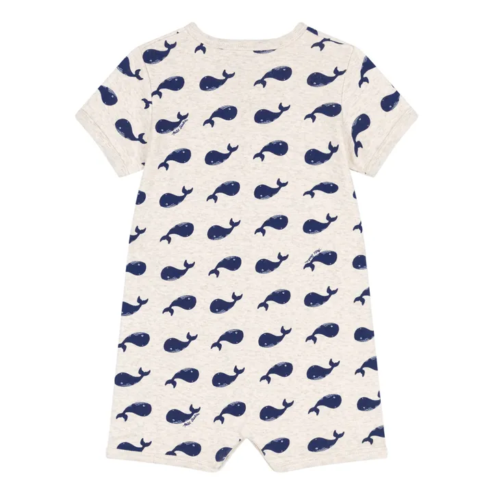 Petit Bateau Pyjama Midja Baleines | Gris chiné