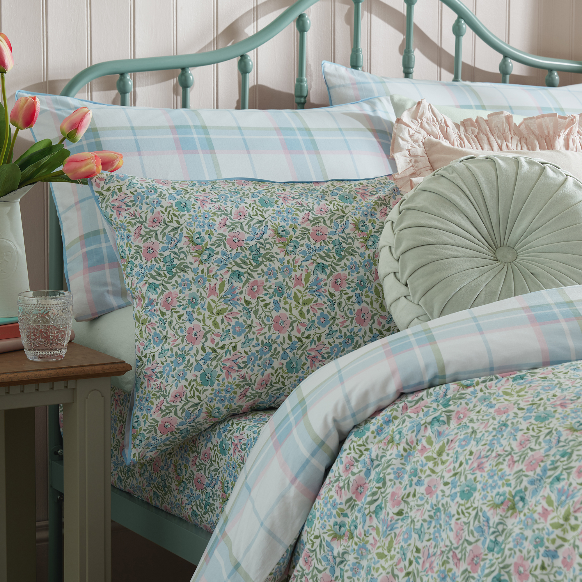 Dekbedovertrek Sherston Powder Blue 220x230 cm