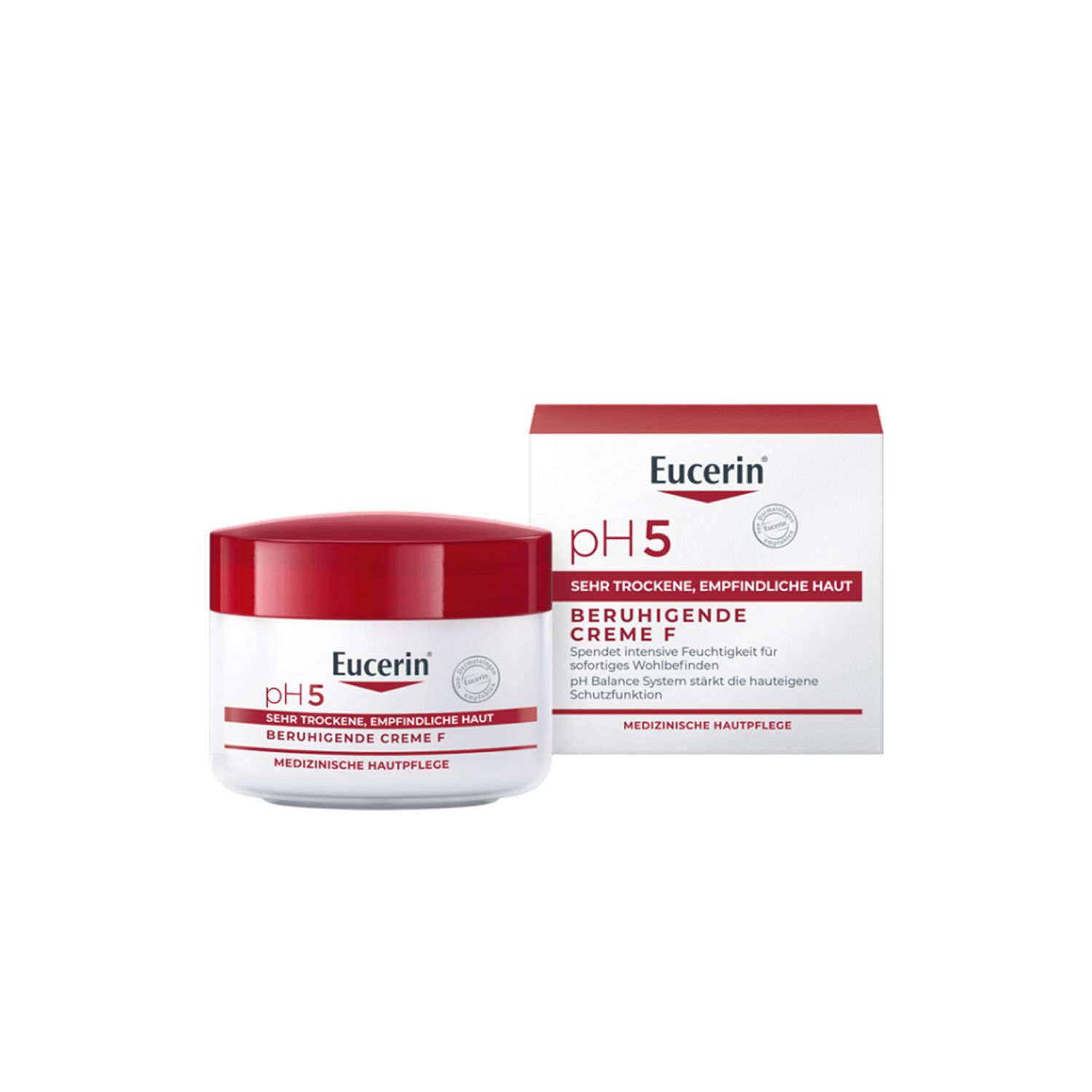 Eucerin® pH5 Reichhaltige Creme F – Beruhigende Hautpflege für strapazierte Haut, spendet 24h intensive Feuchtigkeit - Jetzt 3€ sparen mit Code 