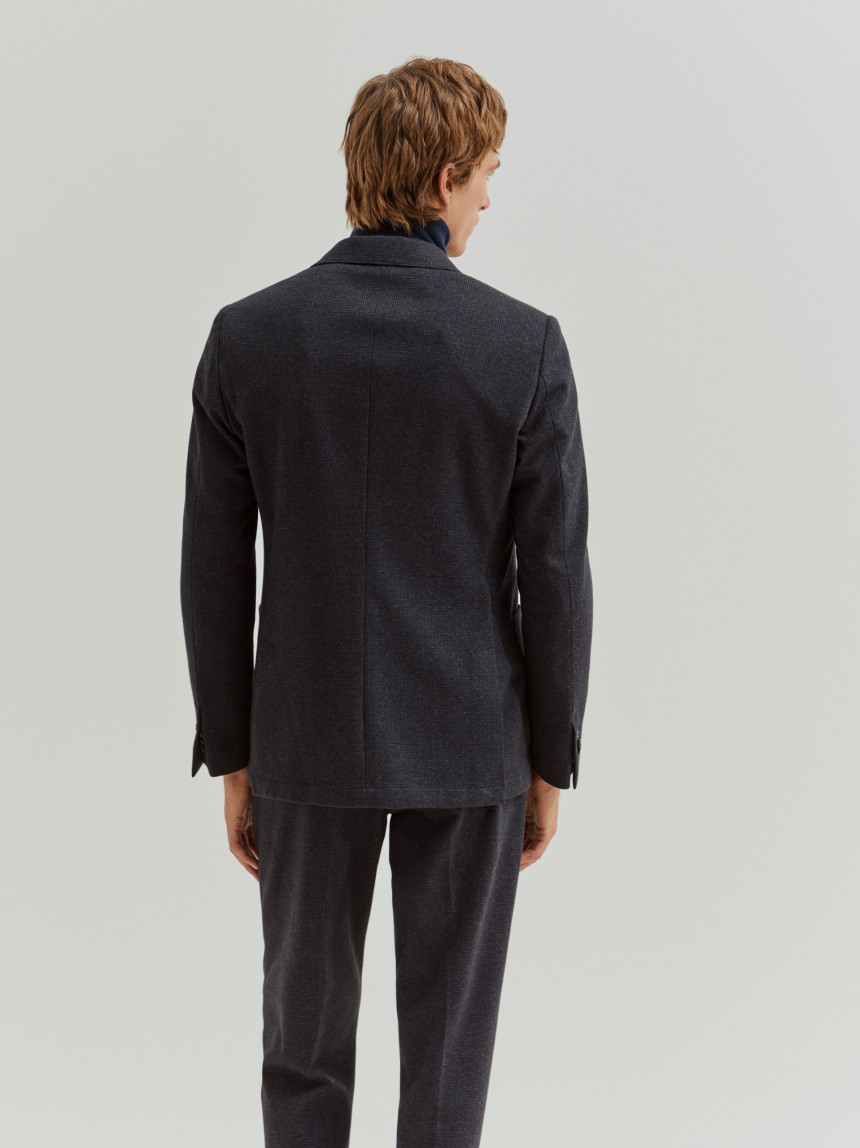 Blazer slim fit com padrão xadrez