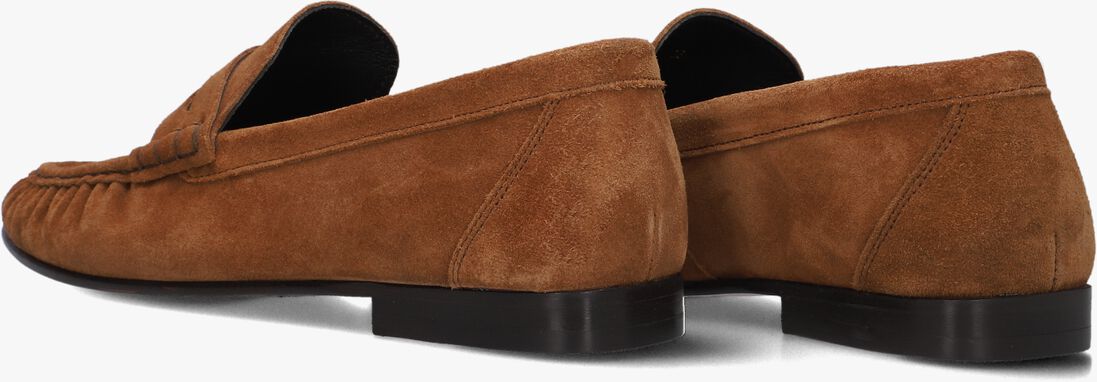 cognac posa loafers penny suede
