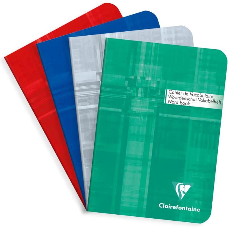Carnet de vocabulaire piqué A6 64 pages ligné + marge centrale - Assortis