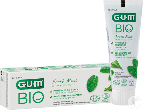 Gum Bio Fresh Mint Gel Dentifrice Aloe Vera Protection Dents Et Gencives 75ml