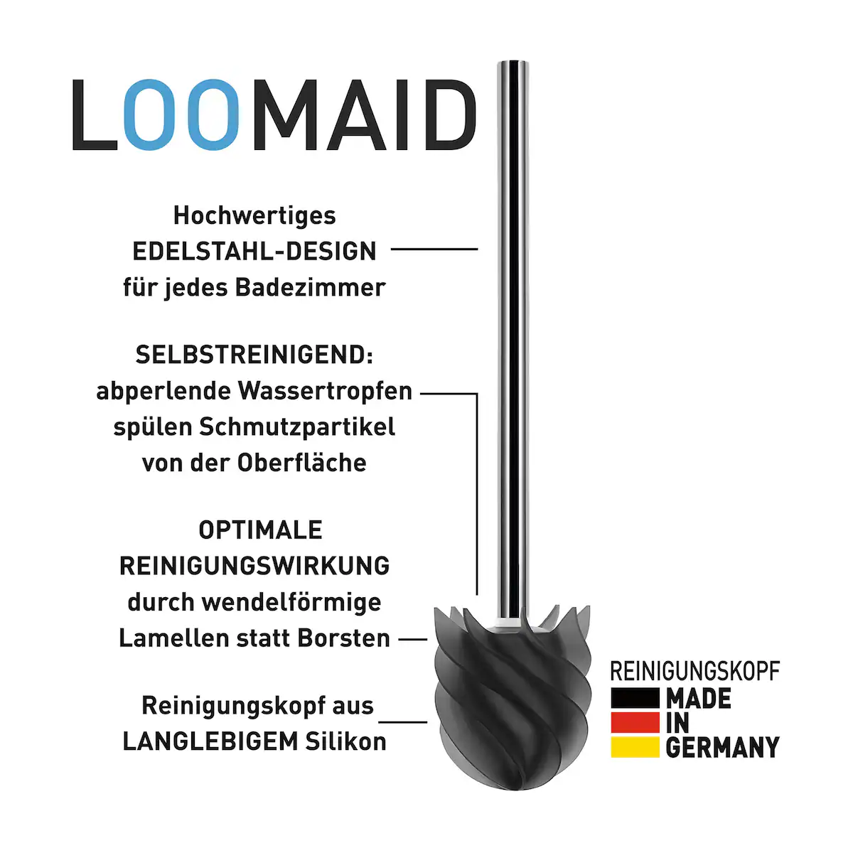 Die Höhle der Löwen - WC-Bürste Loomaid - grau