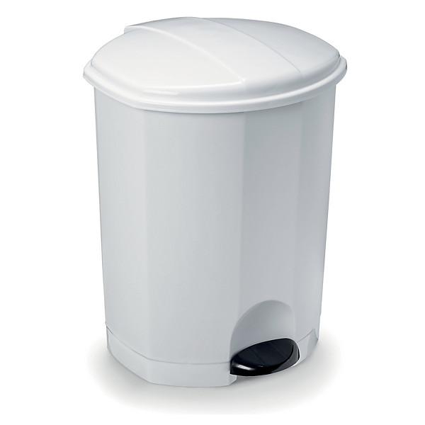 Poubelle sanitaire à pédale 18 L - Blanc