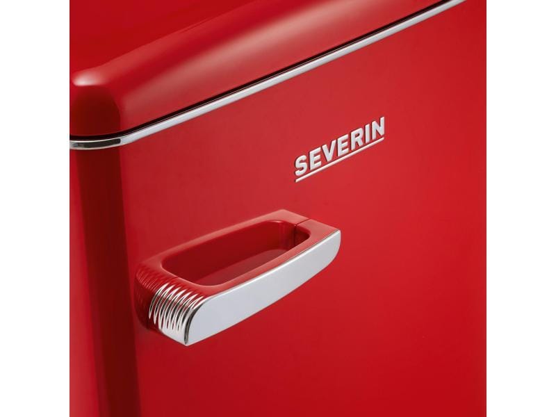 Severin Kühlschrank RKS 8830 Rot, Rechts Freistehender Retro Kühlschrank