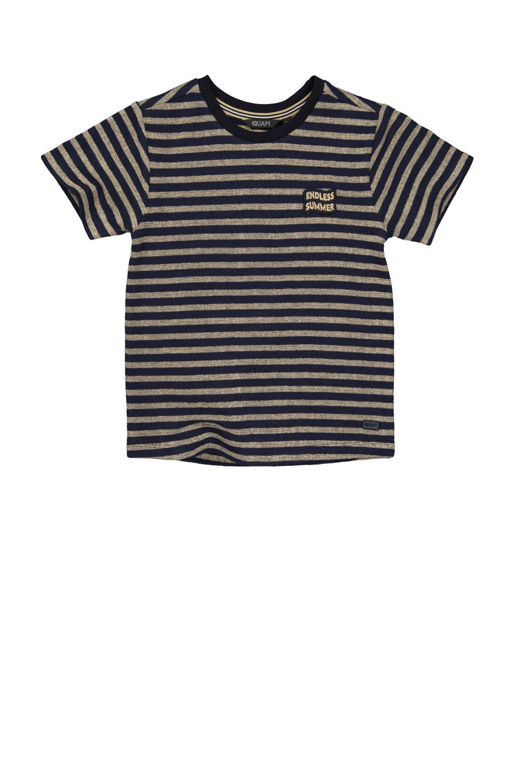 Quapi gestreept T-shirt BENT donkerblauw/wit