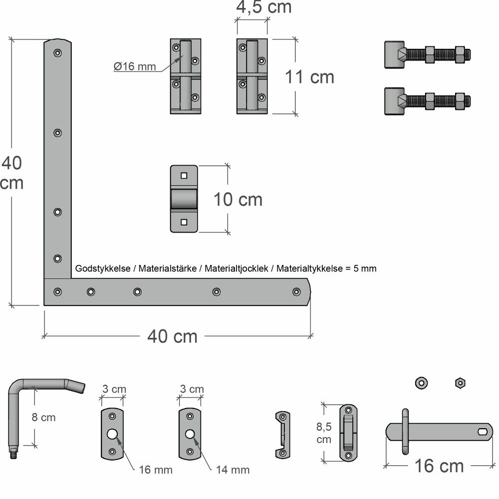 PORT PLUS HARMONI 100X180CM HVIT