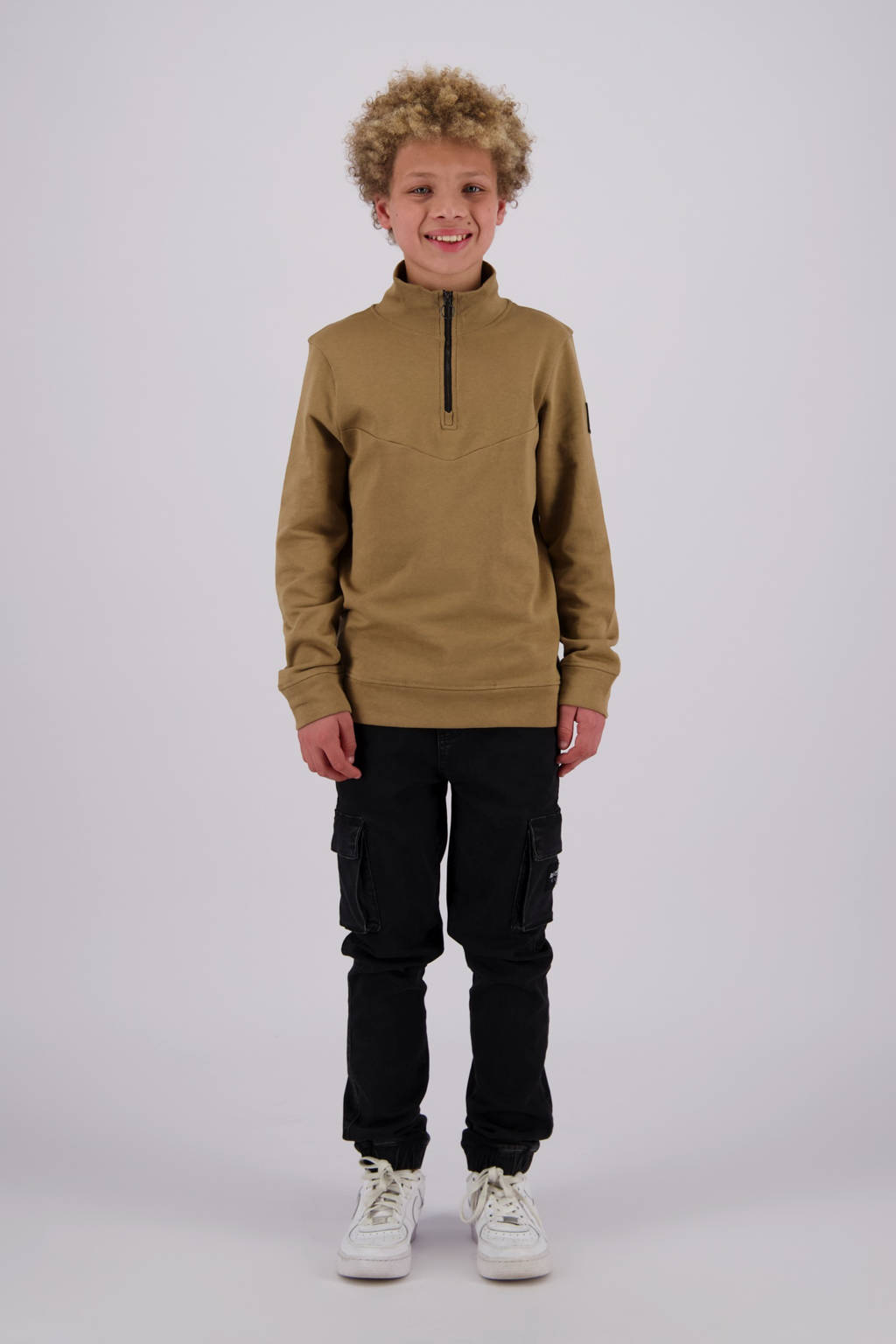 Raizzed sweater lichtbruin