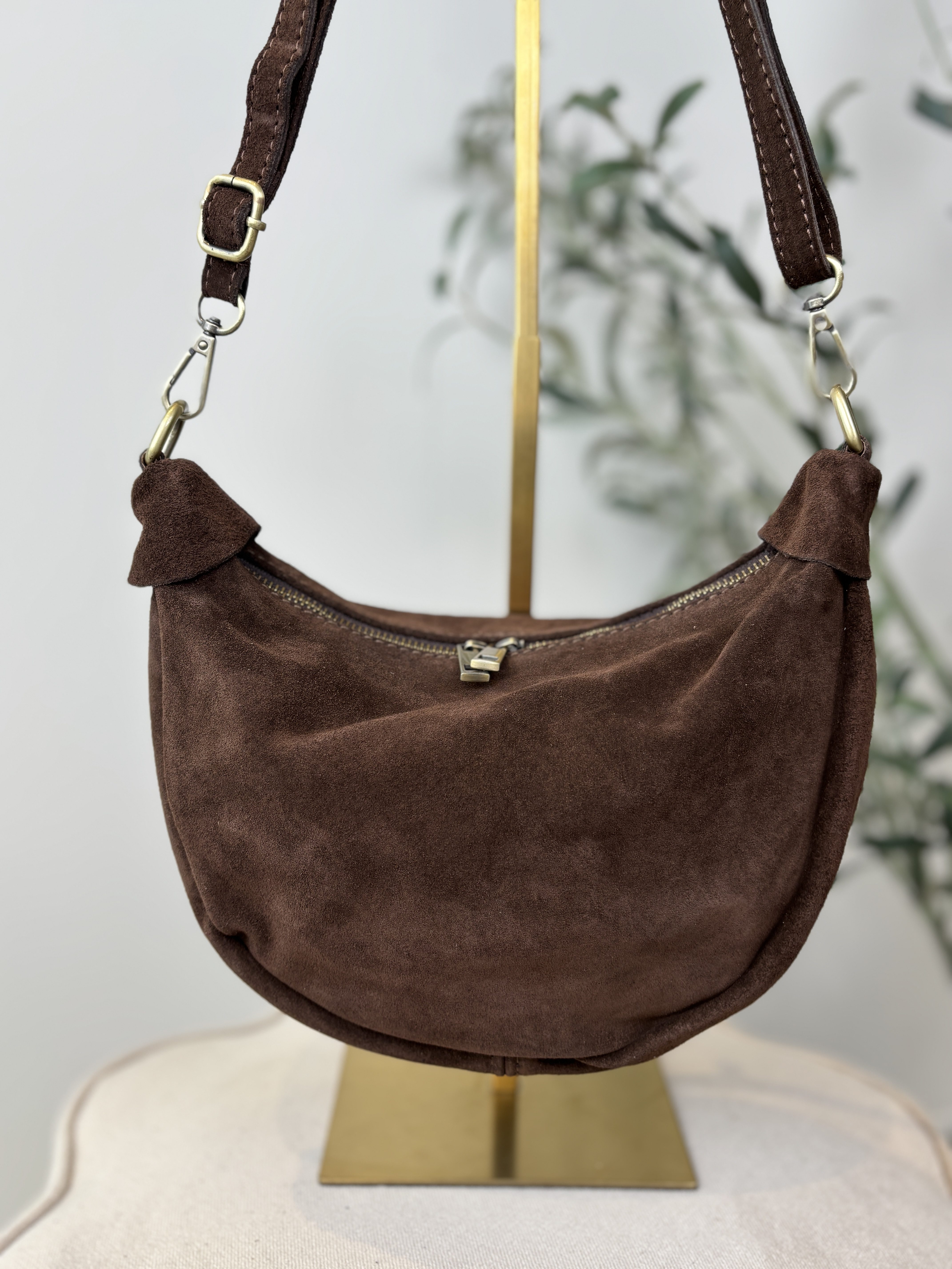 Elsie Bag - Suede Donker Bruin