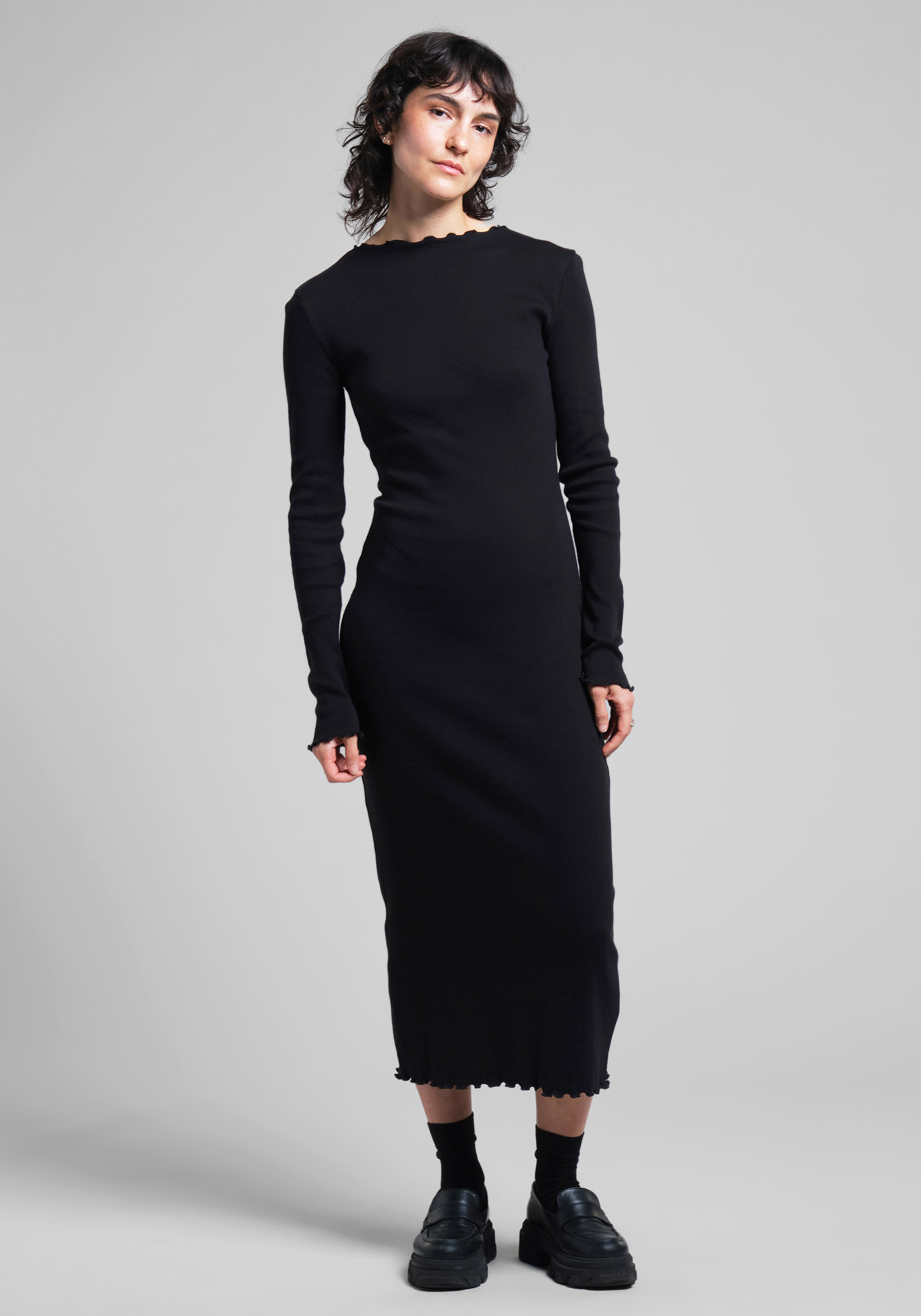 Dedicated Kleid Lofta Rib Black