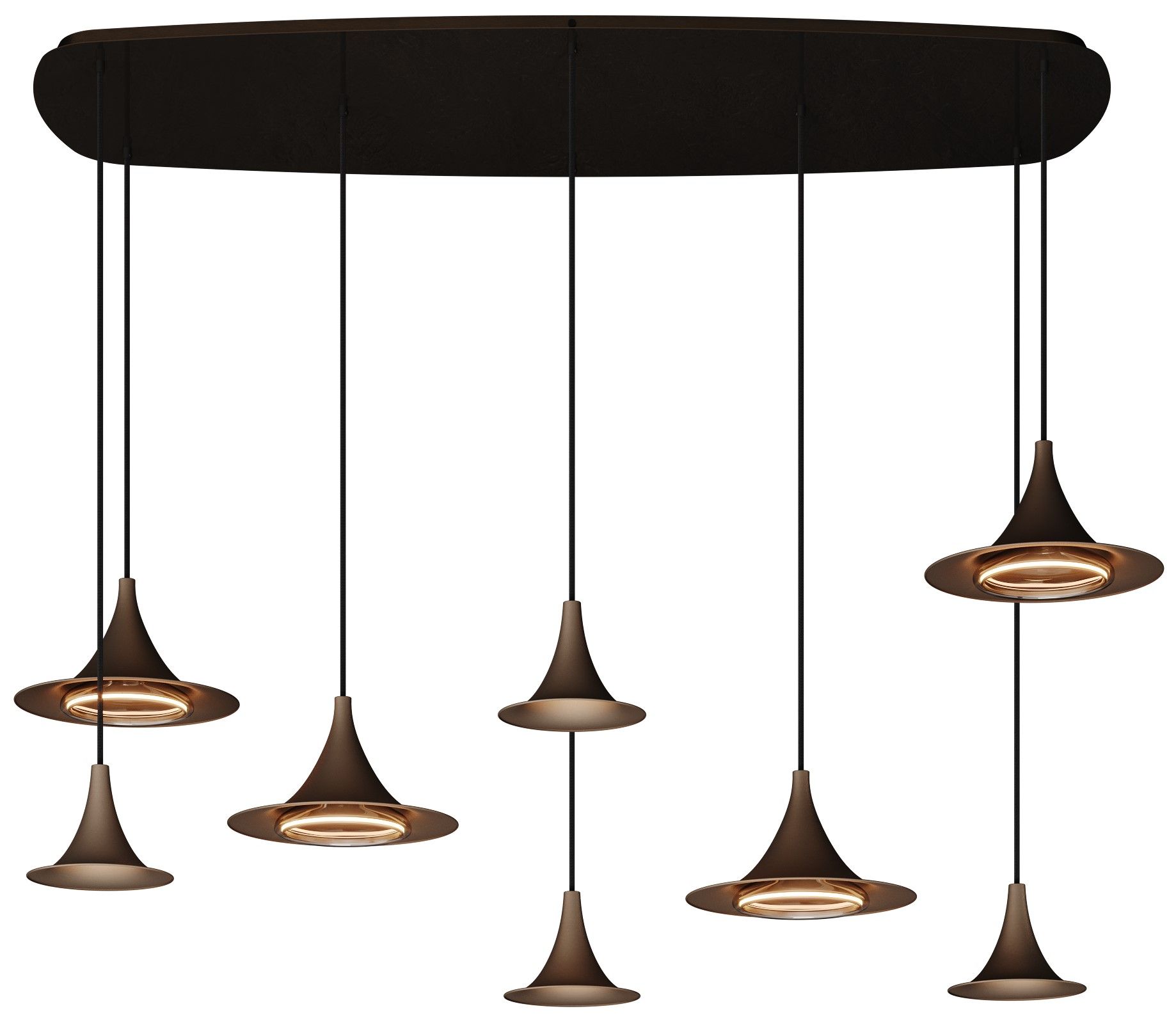 Hanglamp deens ovaal 214331-platinum Arezzo B145 x D55 cm