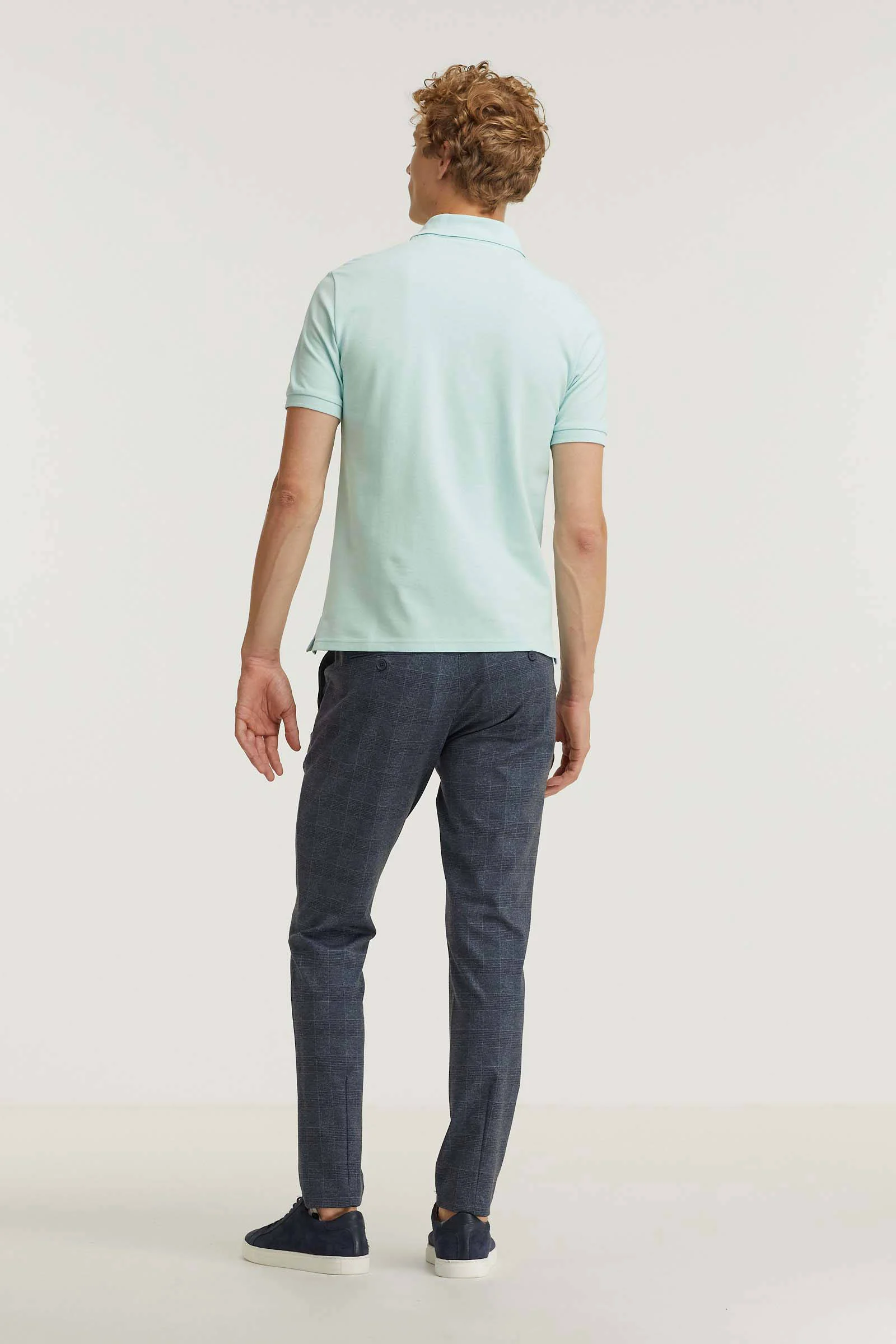 ONLY & SONS geruite regular fit broek ONSMARK blauw