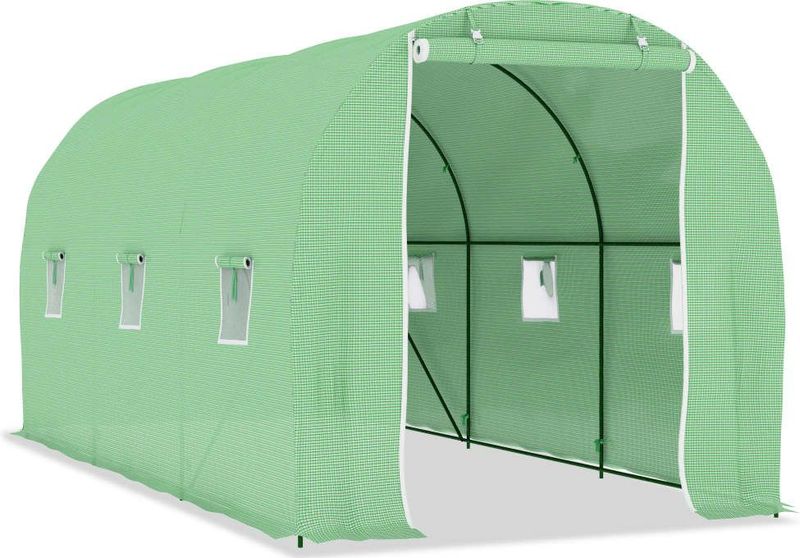 Tuinkas - 140 g/m² PE-Mesh - Roestvrij Stalen Frame - Voor Planten en Groenten