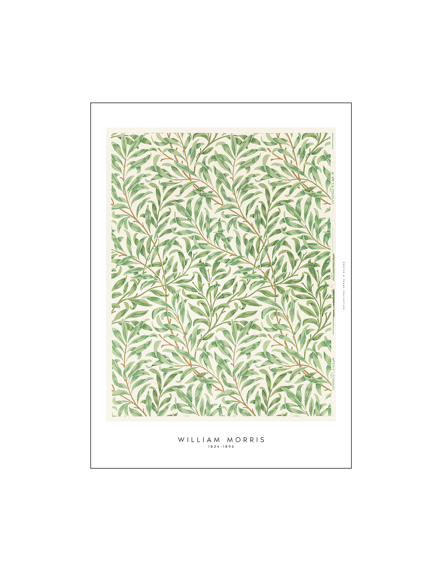 Plakat Green Leaves 40 x 50 | William Morris. | Pine Green | Poster and Frame