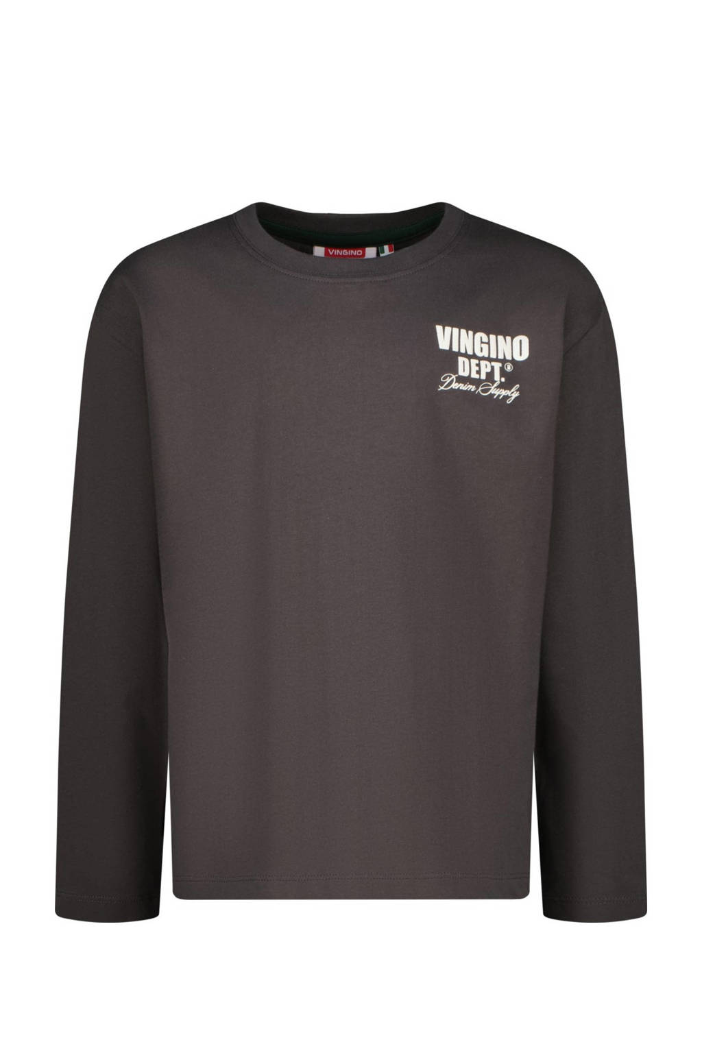 Vingino longsleeve Basic met printopdruk grijs
