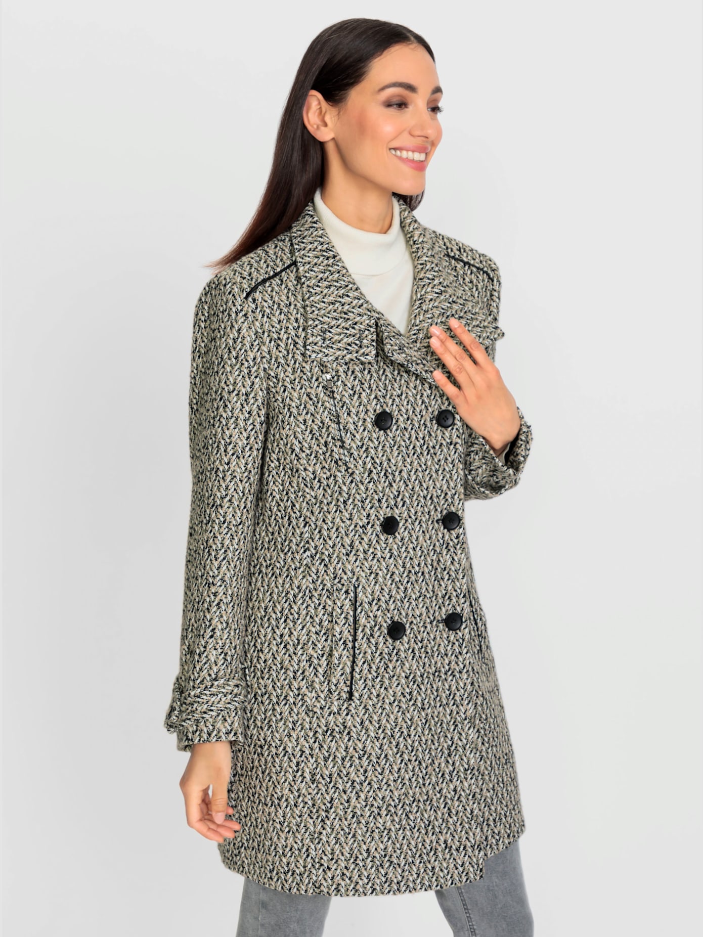 Veste motif structuré tendance